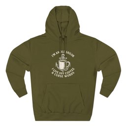 Sailor Coffee And Cursing Hoodie Gift For Boat Owner