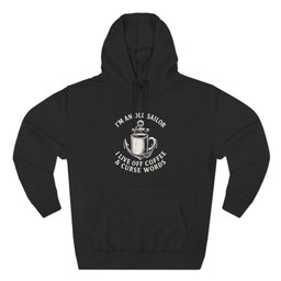 Sailor Coffee And Cursing Hoodie Gift For Boat Owner