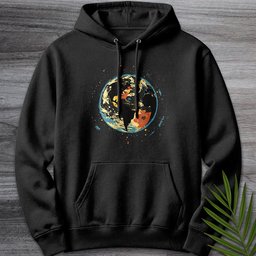 Painted Earth Graphic Premium Hoodie Gift For Nature Lover