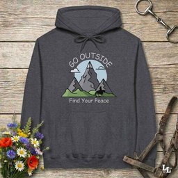 Go Outside Find Your Peace Hoodie Gift For Horse Lover