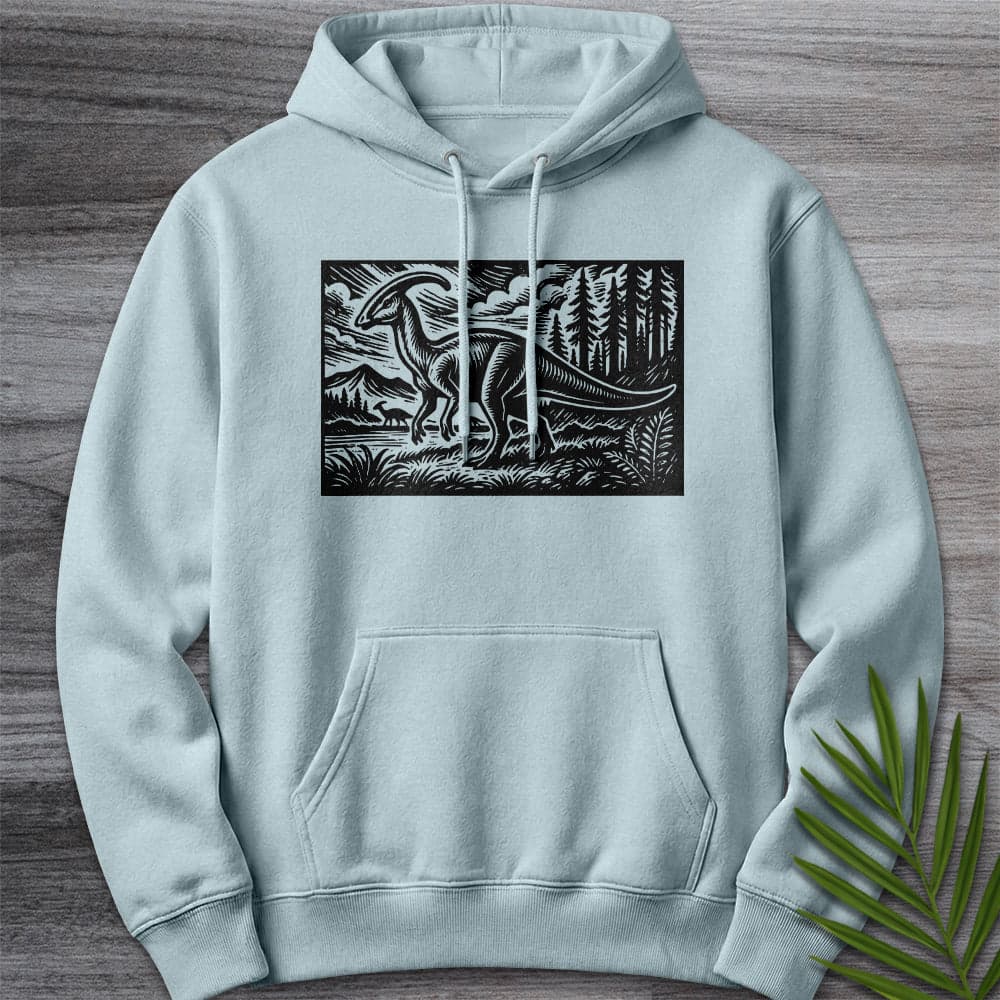 Parasaurolophus Forest Wanderer Premium Hoodie Gift For Nature Lover