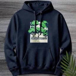 Pangea Earth Illustration Premium Hoodie Gift For Nature Lover