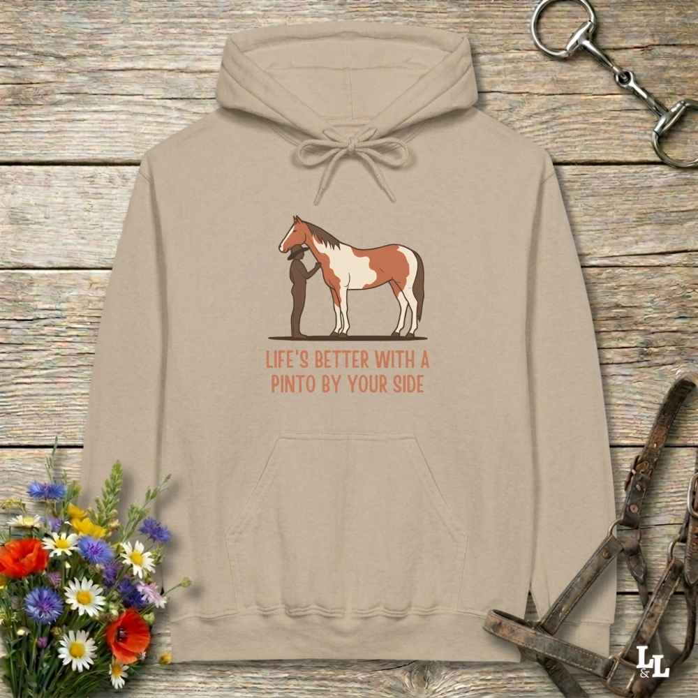 Lifes Better With A Pinto Hoodie Gift For Horse Lover