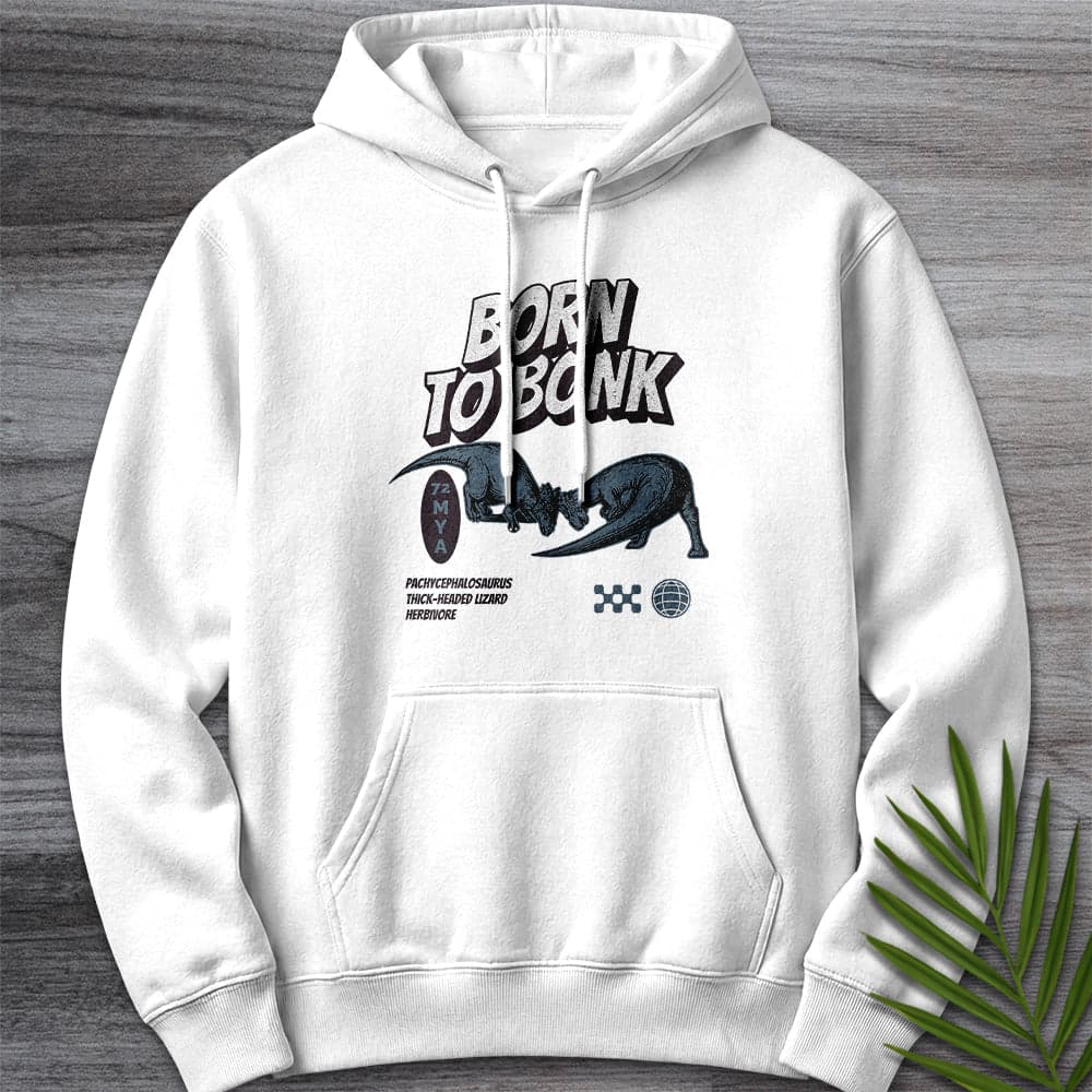 Pachycephalosaurus Born To Bonk Premium Hoodie Gift For Nature Lover