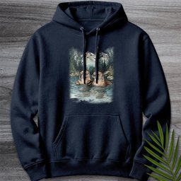 Otters Of The Alpine Waters Premium Hoodie Gift For Nature Lover