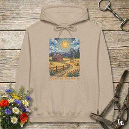 Gogh To The Barn Hoodie Gift For Horse Lover
