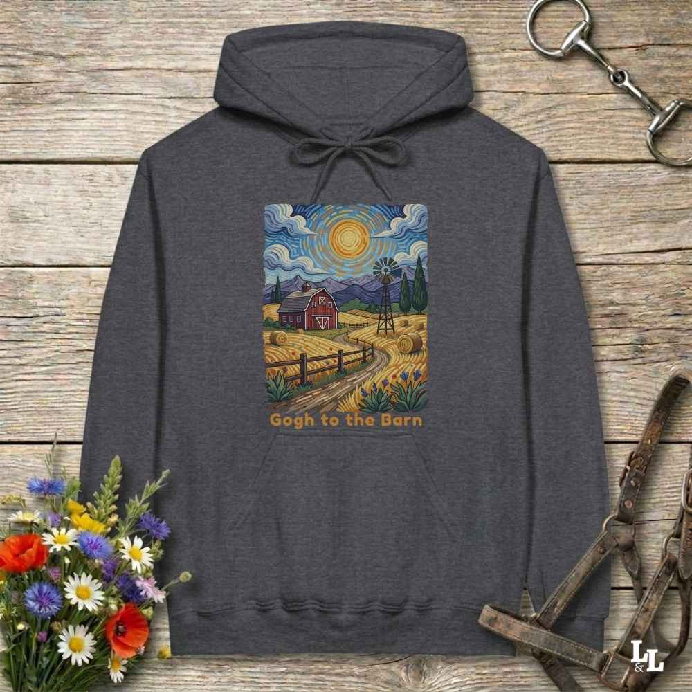 Gogh To The Barn Hoodie Gift For Horse Lover