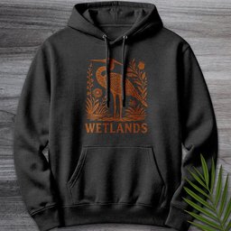 Wetland Heron Flora Premium Hoodie Gift For Nature Lover
