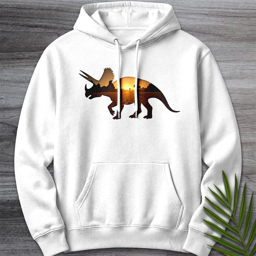 Triceratops Environment Silhouette Premium Hoodie Gift For Dinosaur Lover
