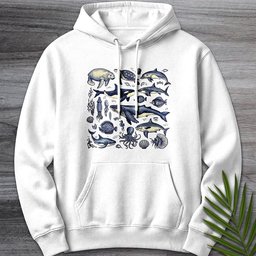 Vintage Marine Life Premium Hoodie Gift For Nature Lover