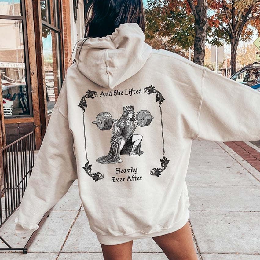 She Lifted Heavily Ever After Womens Gym Hoodie Gift For Women
