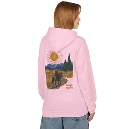 Gogh Riding Back Print Hoodie Gift For Horse Lover