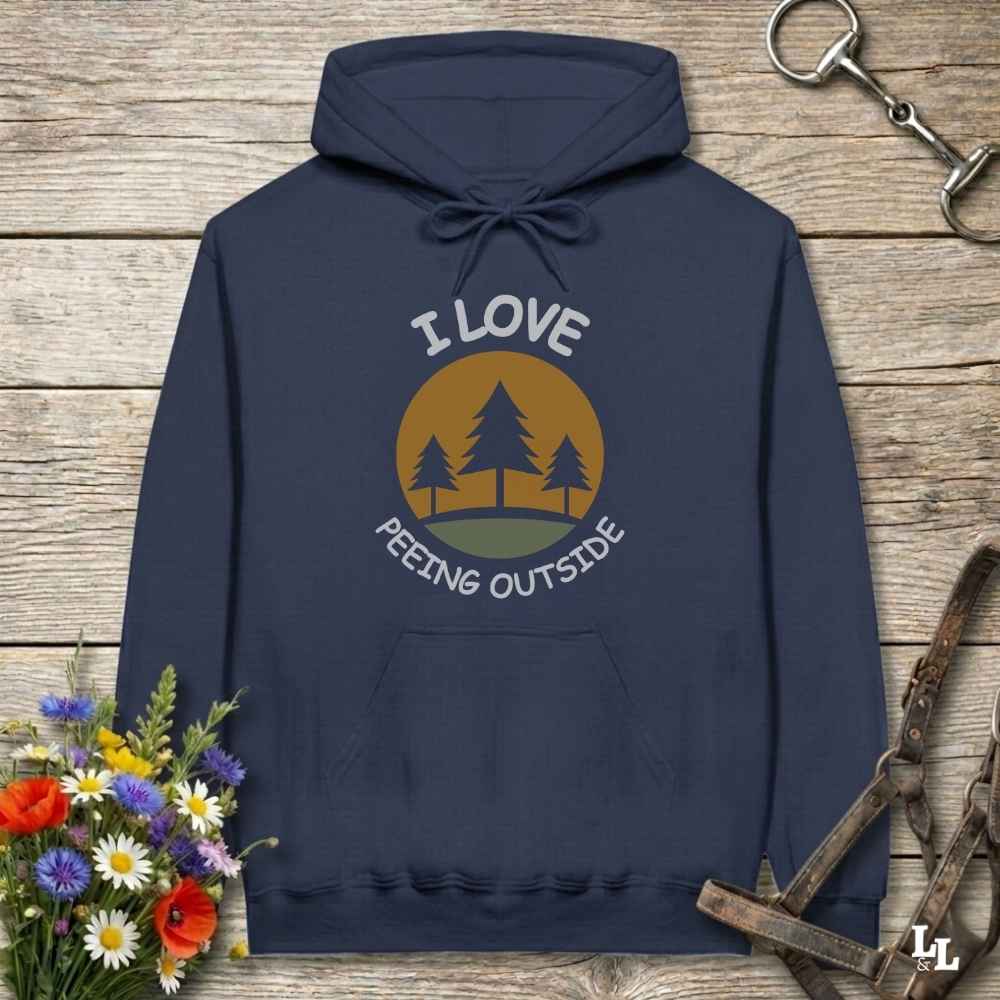 I Love Peeing Outside Hoodie Gift For Horse Lover