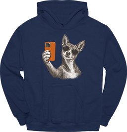 Basenji Selfie Dog Hoodie Gift For Dog Lover