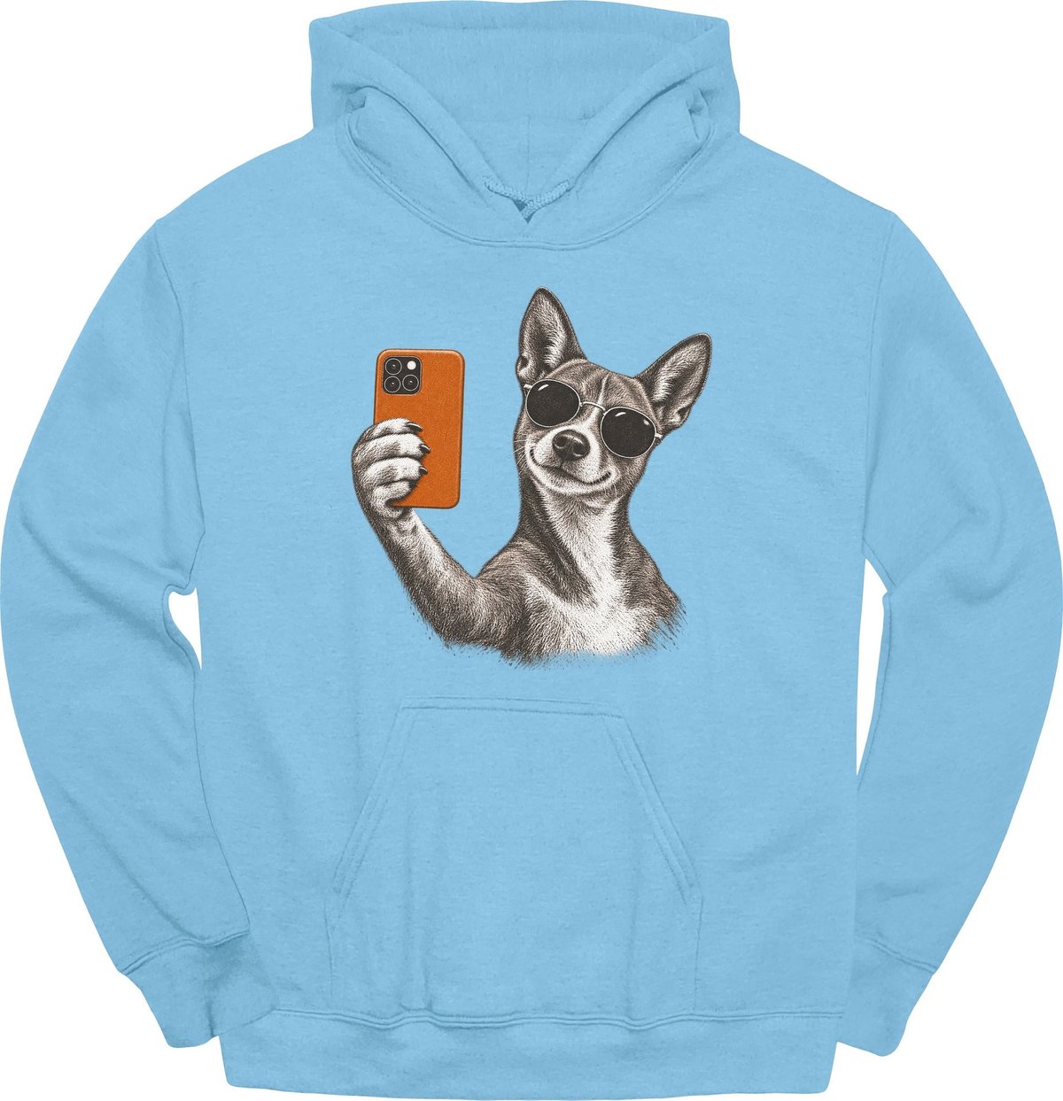 Basenji Selfie Dog Hoodie Gift For Dog Lover