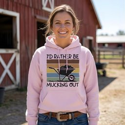 Id Rather Be Mucking Out Hoodie Gift For Horse Lover