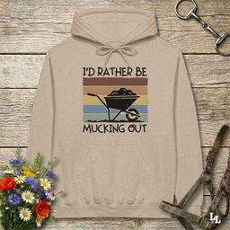 Id Rather Be Mucking Out Hoodie Gift For Horse Lover