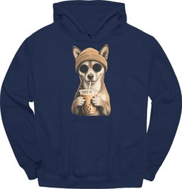 Basenji Hipster Dog Hoodie Gift For Dog Lover