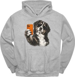 Bernese Mountain Dog Selfie Dog Hoodie Gift For Dog Lover