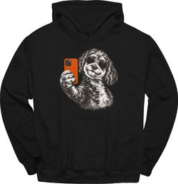 Aussiedoodle Selfie Dog Hoodie Gift For Dog Lover