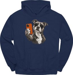 American Staffordshire Terrier Selfie Dog Hoodie Gift For Dog Lover