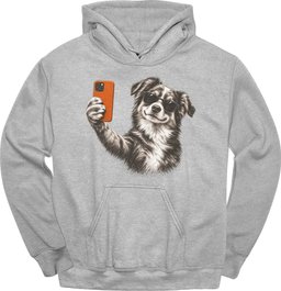 Australian Shepherd Selfie Dog Hoodie Gift For Dog Lover