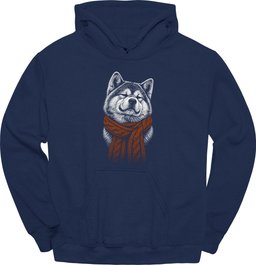Akita Winter Dog Hoodie Gift For Dog Lover