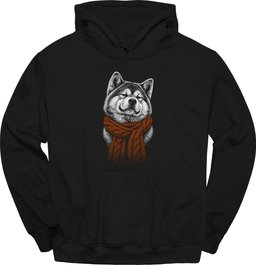 Akita Winter Dog Hoodie Gift For Dog Lover