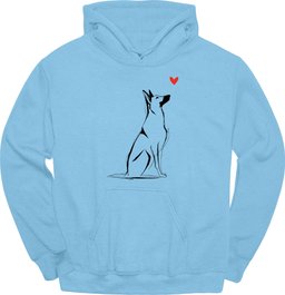 Belgian Malinois Sketch Dog Hoodie Gift For Dog Lover