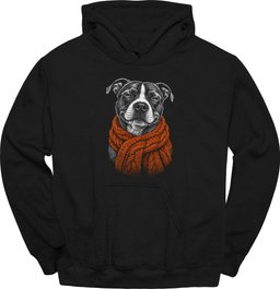 American Staffordshire Terrier Winter Dog Hoodie Gift For Dog Lover