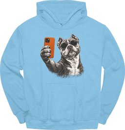 American Bully Selfie Dog Hoodie Gift For Dog Lover