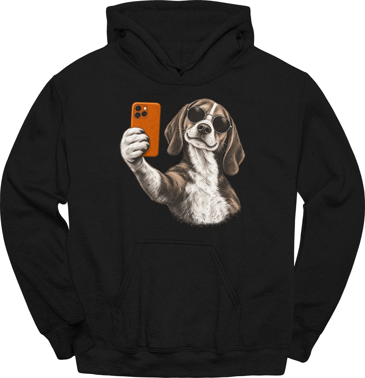 American Foxhound Selfie Dog Hoodie Gift For Dog Lover