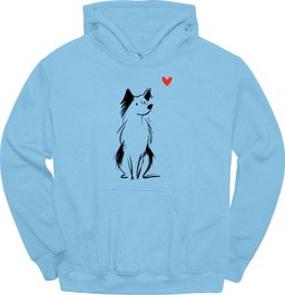 Australian Shepherd Sketch Dog Hoodie Gift For Dog Lover