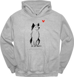 Australian Shepherd Sketch Dog Hoodie Gift For Dog Lover