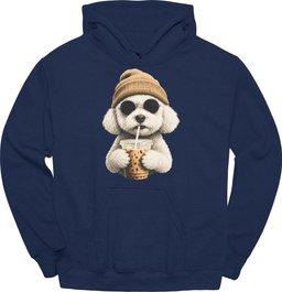 Bichon Frise Hipster Dog Hoodie Gift For Dog Lover