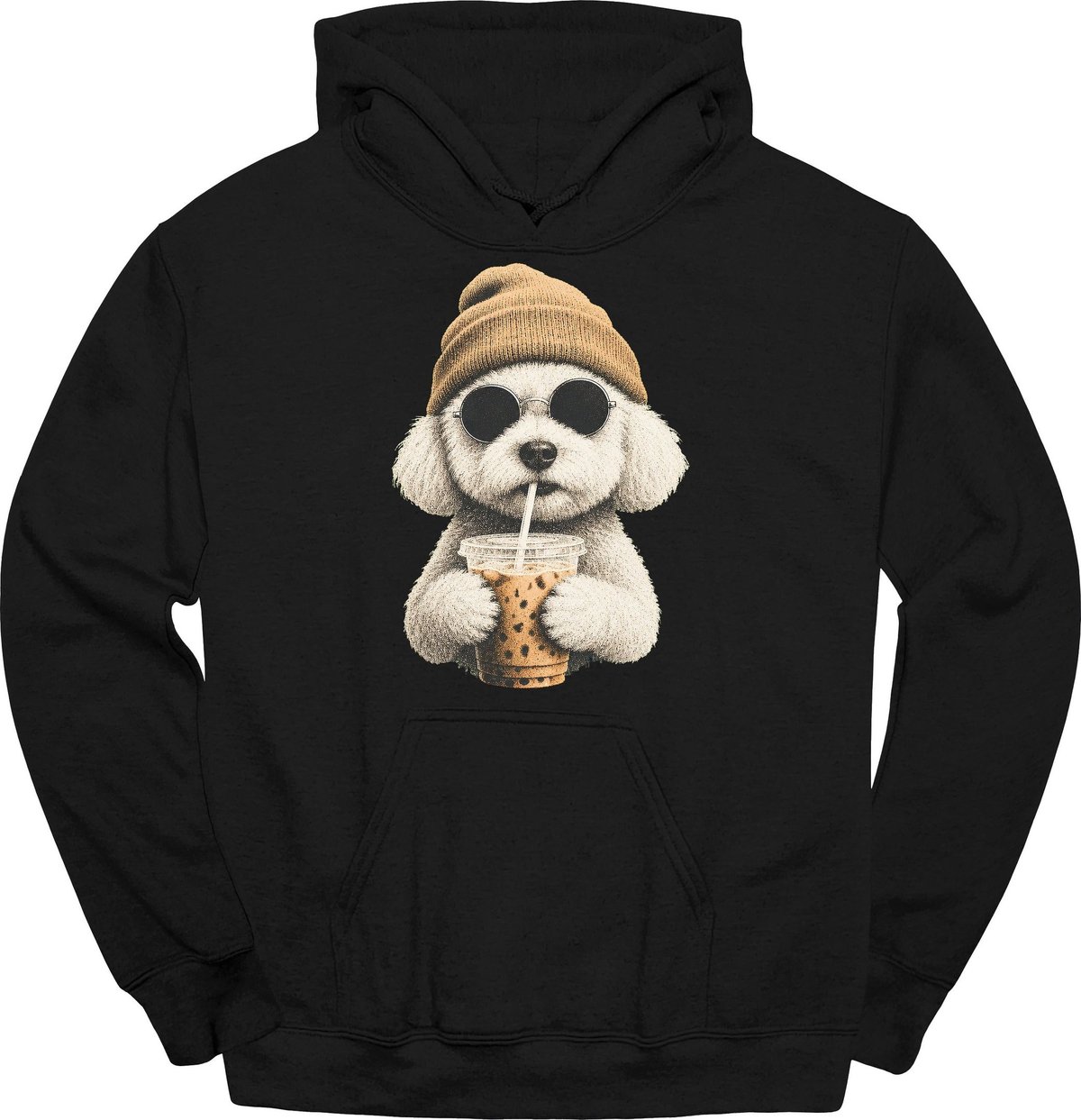 Bichon Frise Hipster Dog Hoodie Gift For Dog Lover