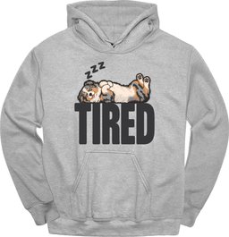 Australian Shepherd Tired Dog Hoodie Gift For Dog Lover