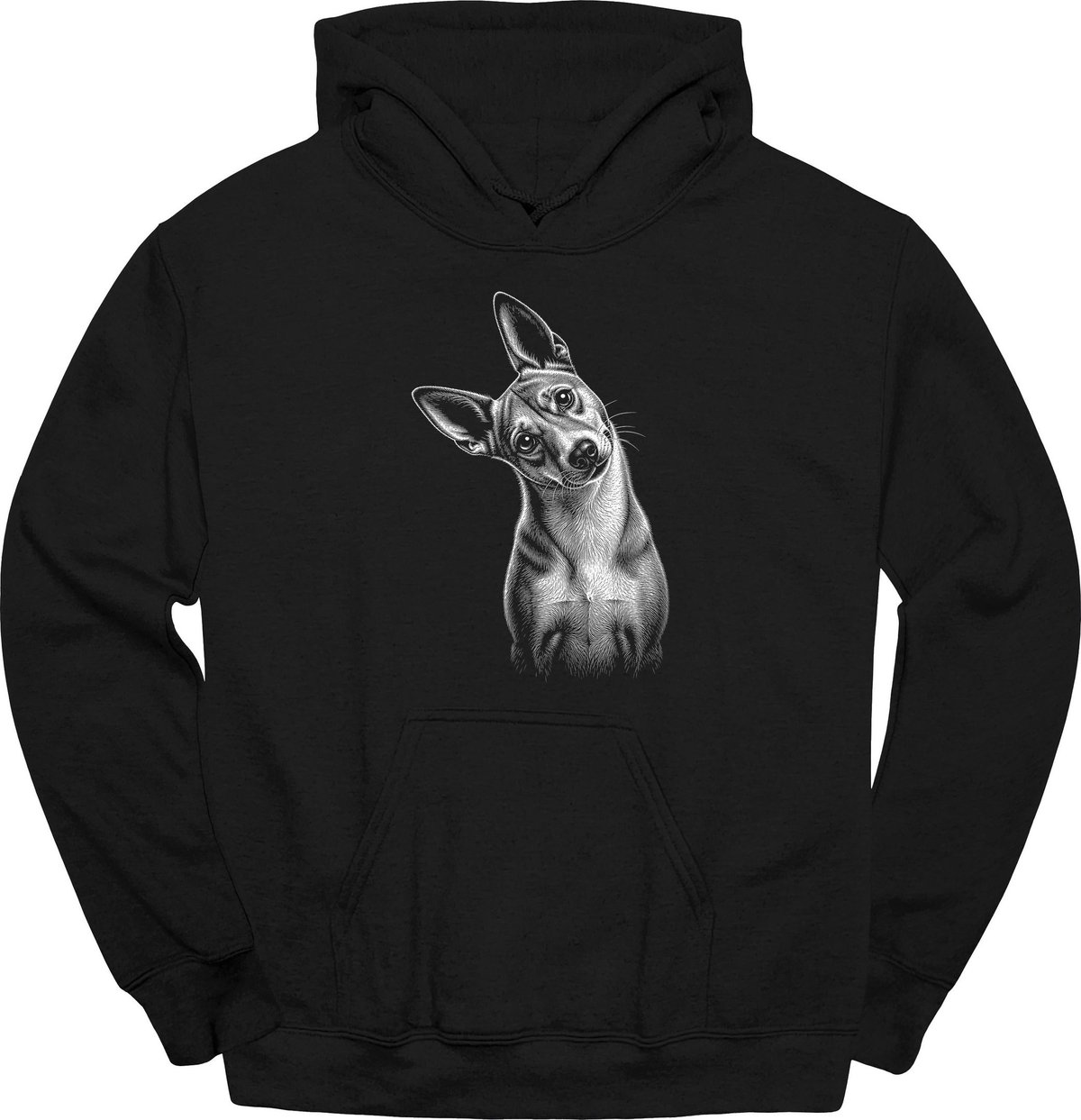 Basenji Tilted Dog Hoodie Gift For Dog Lover