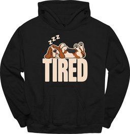 Basset Hound Tired Dog Hoodie Gift For Dog Lover