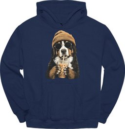 Bernese Mountain Dog Hipster Dog Hoodie Gift For Dog Lover