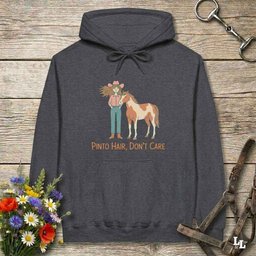 Pinto Hair Dont Care Hoodie Gift For Horse Lover