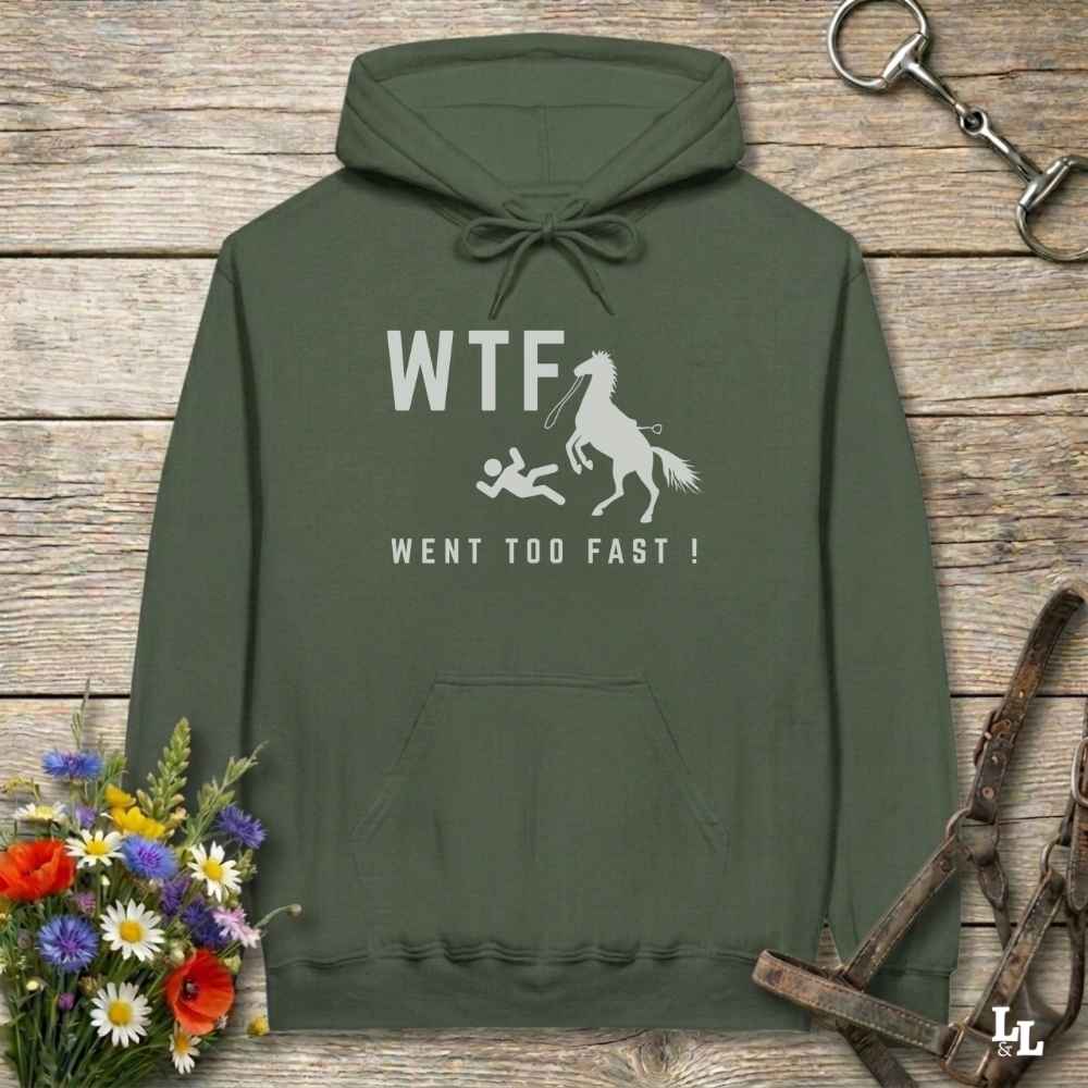 Wtf Went Too Fast Hoodie Gift For Horse Lover