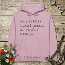 You Either Like Horses Or Youre Wrong Hoodie Gift For Horse Lover