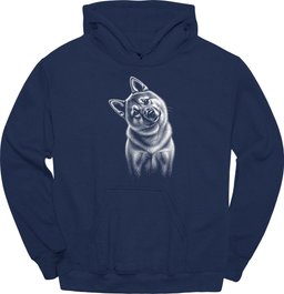 Akita Tilted Dog Hoodie Gift For Dog Lover