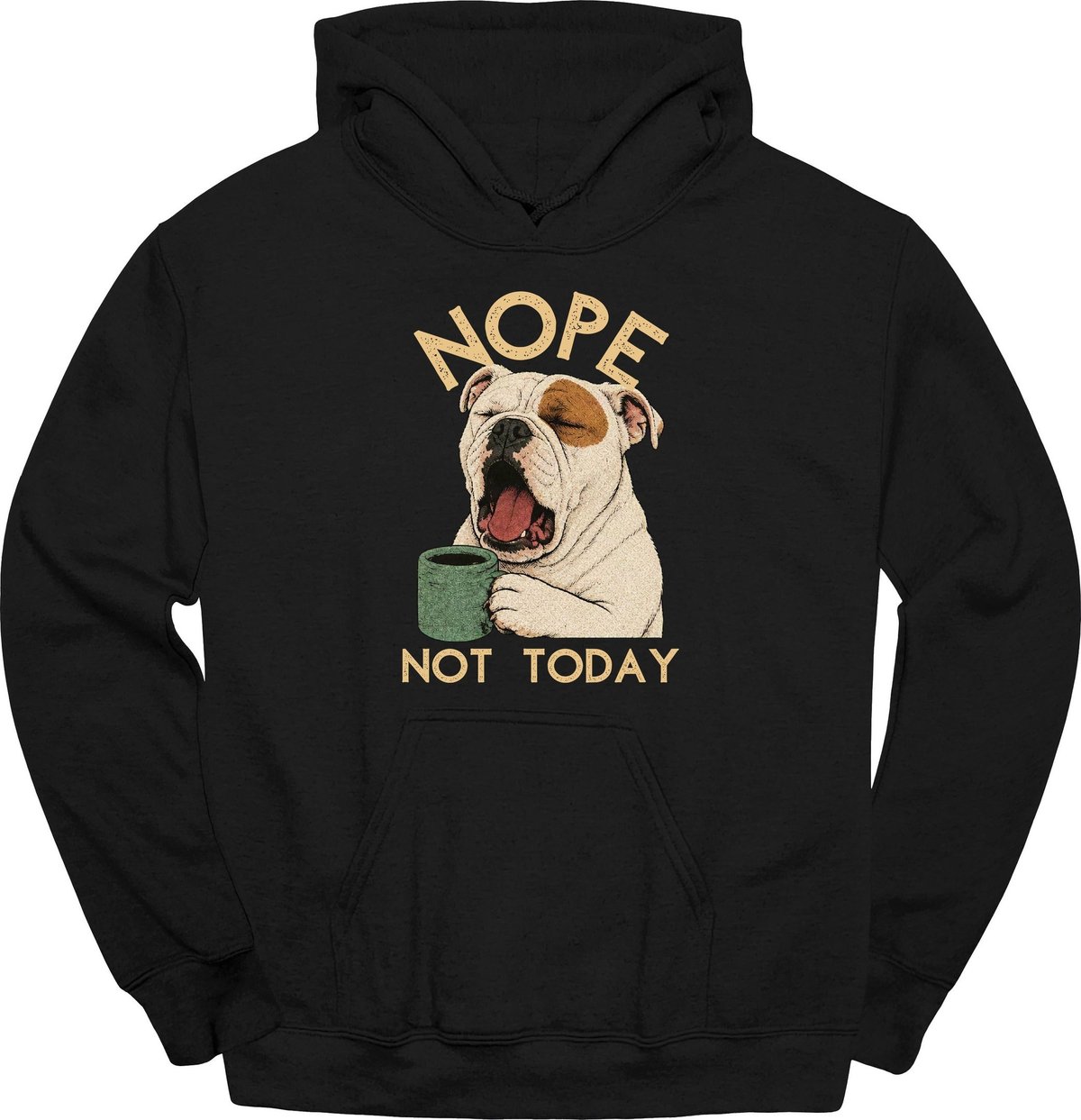 American Bulldog Not Today Hoodie Gift For Dog Lover