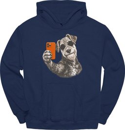 Airedale Selfie Dog Hoodie Gift For Dog Lover