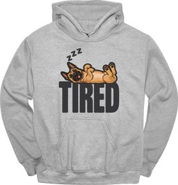 Belgian Malinois Tired Dog Hoodie Gift For Dog Lover