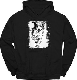 Brittany Running Dog Hoodie Gift For Dog Lover