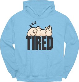 Bichon Frise Tired Dog Hoodie Gift For Dog Lover