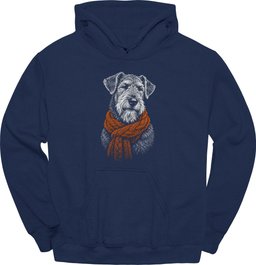 Airedale Winter Dog Hoodie Gift For Dog Lover